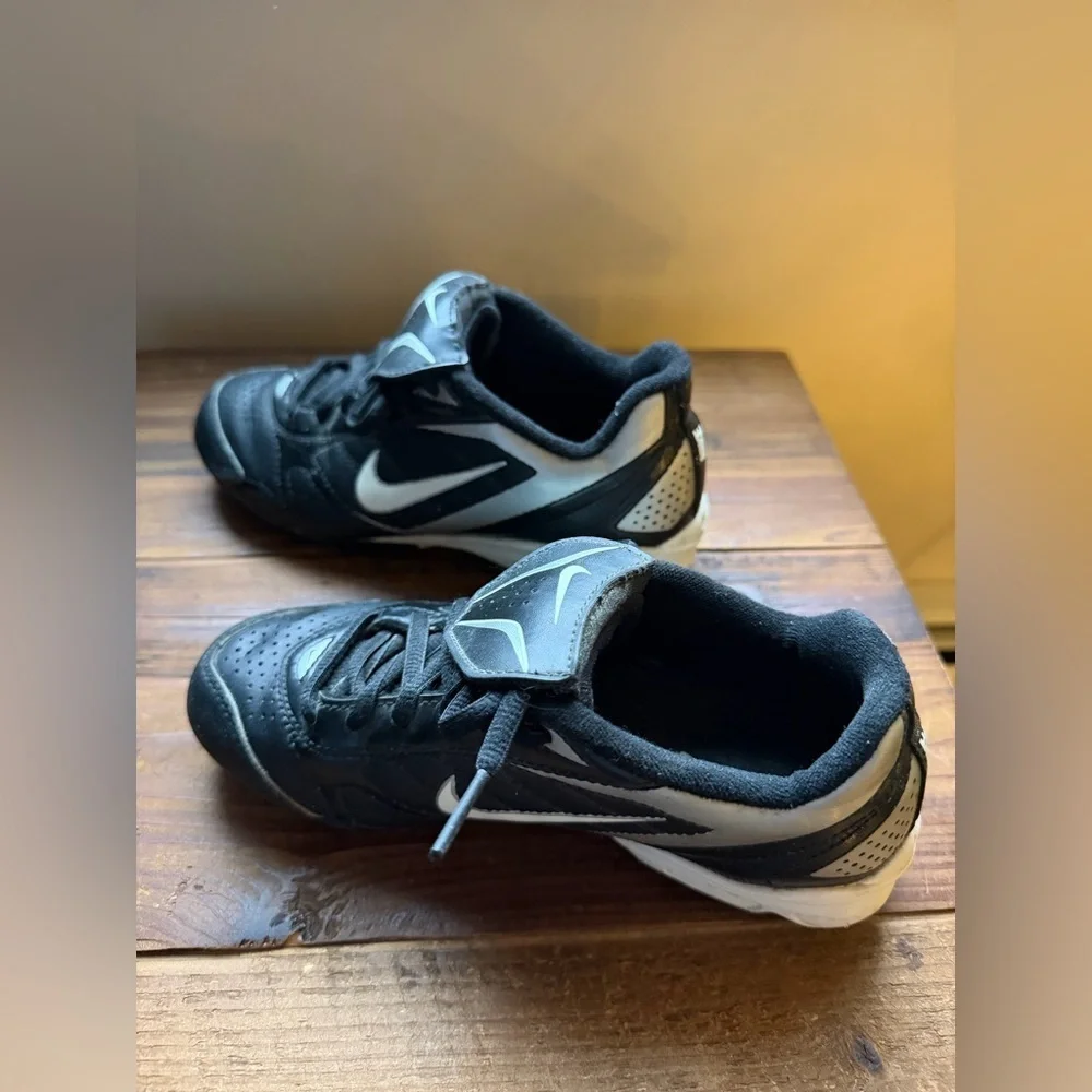 Kids Nike Black and White Cleats